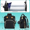 Itopfox Large Capacity Diaper Backpack with USB Port, Waterproof & Foldable Baby Travel Bag for Parents, Black - 3 of 4
