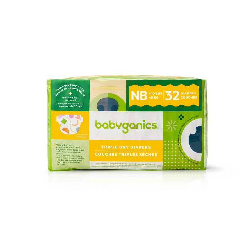 Babyganics Disposable Diapers Bag - Newborn - 32ct, 1 of 8