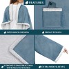 PAVILIA Wearable Blanket with Sleeves for Women Men Adults, Warm Soft Plush Snuggle Pocket Sleeved TV Throw - 3 of 4