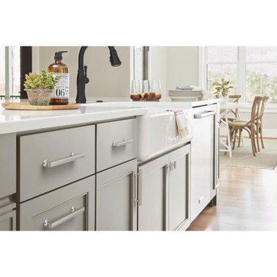 Satin Nickel 1-3/4 Inch T-Handle Cabinet Knob