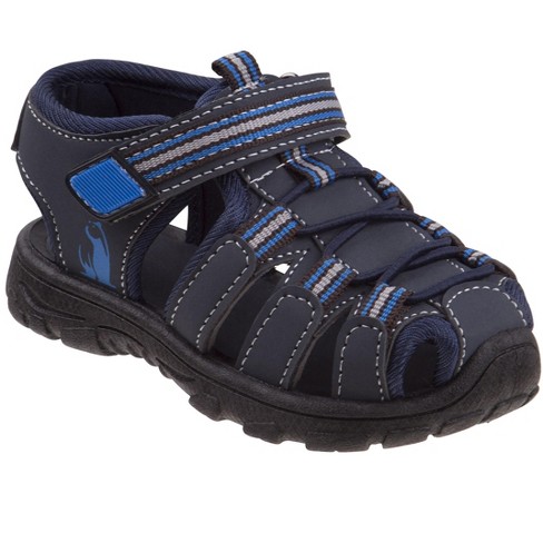 Rugged Bear Boy Closed-toe Kids Sport Sandals - Navy Blue, 3 : Target