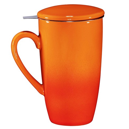 Ceramic Travel Mug with Stainless Steel Tea Infuser