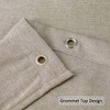 Flax Linen Like 240GSM Heavy Weight Fabric Shower Curtain for Bathroom - 4 of 4