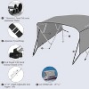 4 Bow Bimini Top Boat Cover with 1" Aluminum Alloy Frame, 600D Marine Grade Fabric, Adjustable Rear Support Poles, Zippered Storage Boot & Heavy Duty - 2 of 4
