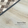 GlasFlength Patio End Tables, Square Metal Bar Table with Wood Look Top, Dimensions, 30.98"*30.98"*35.98" - 4 of 4