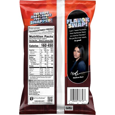 Cheetos Crunchy Lay's Sweet Southern Heat Barbecue Chips - 2.875oz