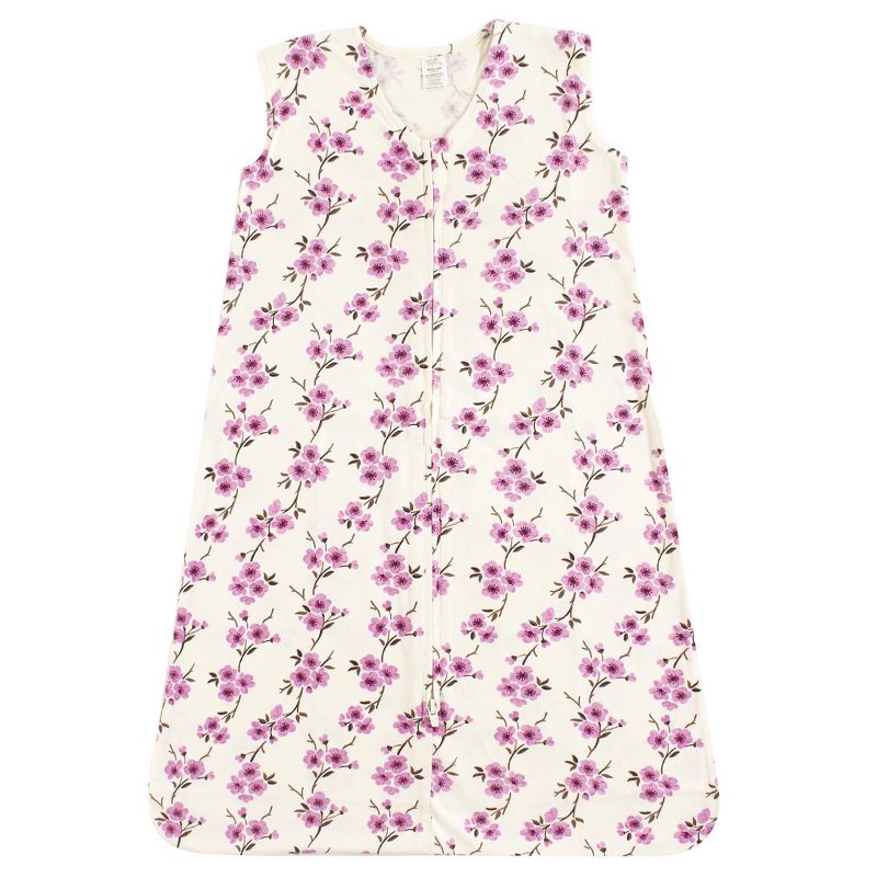 Touched by Nature Baby Girl Organic Cotton Sleeveless Wearable Sleeping Bag, Sack, Blanket, Cherry Blossom, 1 of 4