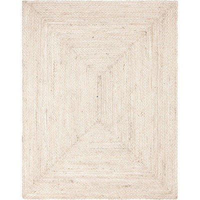 Ivory Braided Cotton Handmade 8' x 10' Area Rug