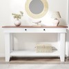 54Inch Entryway Long Console Table with Drawers, Wooden Rectangular Entryway Table w/Open Storage Shelf - 4 of 4