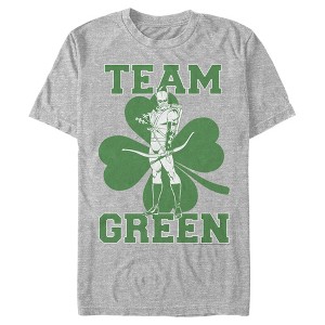 Men's Justice League St. Patrick's Day Green Arrow Team Green T-Shirt - 1 of 4