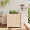 vidaXL Garden Planter 27.6"x27.6"x27.6" Solid Wood Pine - 3 of 4