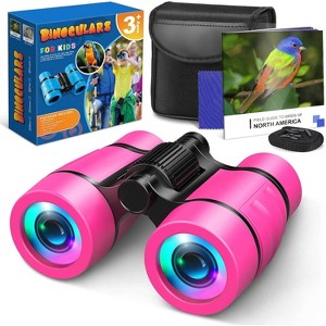 FUNFORFUN Kids Binoculars, Gifts for 3 4 5 6 7 8 Year Old Girls Boys, 4X Compact High Resolution Binocular, Outdoor Toys for Boys 3-12 Years Old - 1 of 4