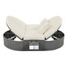 Nestfair Wicker Outdoor Patio Day Bed with Adjustable Backrest and Cushions Beige - 4 of 4