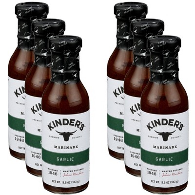 Kinders Marinade Garlic - Case of 6 - 13.5 oz
