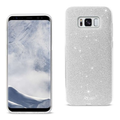 Reiko Samsung Galaxy S8 Edge /S8+/ S8 Plus Shine Glitter Shimmer Leopard Hybrid Case in Silver