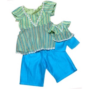 Doll Clothes Superstore Matching Shorts and Top Girl and Dolls Size 10 1/2 - 1 of 4