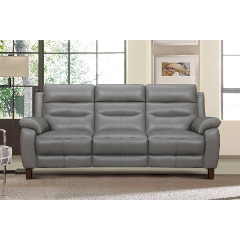 82 Hayward Genuine Leather Power, Campania Top Grain Leather Power Reclining Sofa With Power Headrests