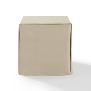 Outdoor End Table Furniture Cover - Tan - Crosley: Waterproof Polyester, Drawstring Closure, 21x21 Inch - 1 of 4
