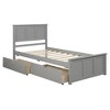 Platform Storage Bed, Twin Size Frame, Twin Daybed And Trundle Frame Set, Daybed And Roll Out Trundle Accommodate - 4 of 4
