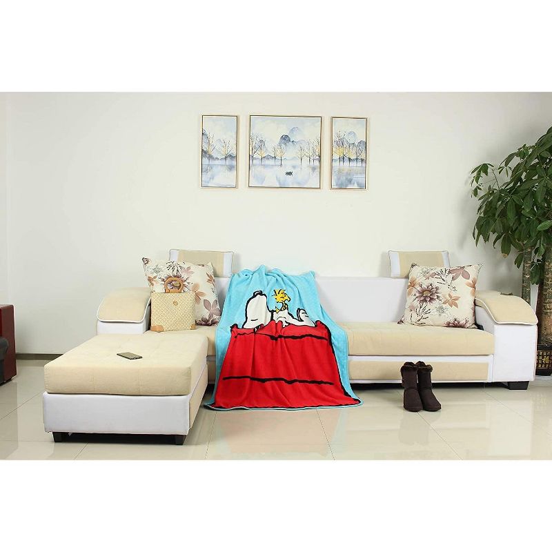 Silver Buffalo Peanuts Snoopy And Woodstock Fleece Throw Blanket | 45 x 60 Inches, 2 of 5