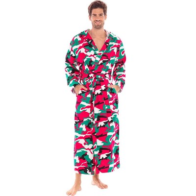 ADR Men's Hooded Flannel Robe, Soft Cotton
