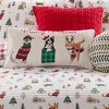 Meowy Christmas Embroidered Pillow - Levtex Home - 2 of 3