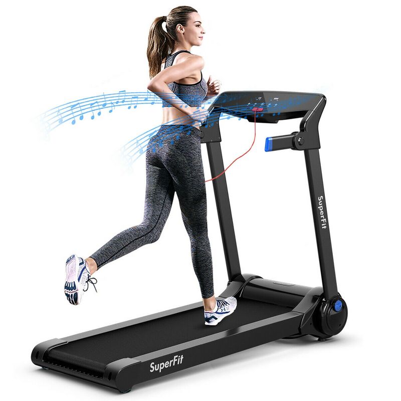 SuperFit 3HP Folding Electric Treadmill Running Machine w/  Speaker Red\Blue\Silver\Purple, 1 of 10