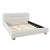 Merax Contemporary Low Profile Upholstered Bed with Teddy Fleece Fabric, White - 4 of 4