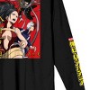 My Hero Academia Momo Todoroki & Shota Crew Neck Long Sleeve Men's Black Tee - 3 of 4