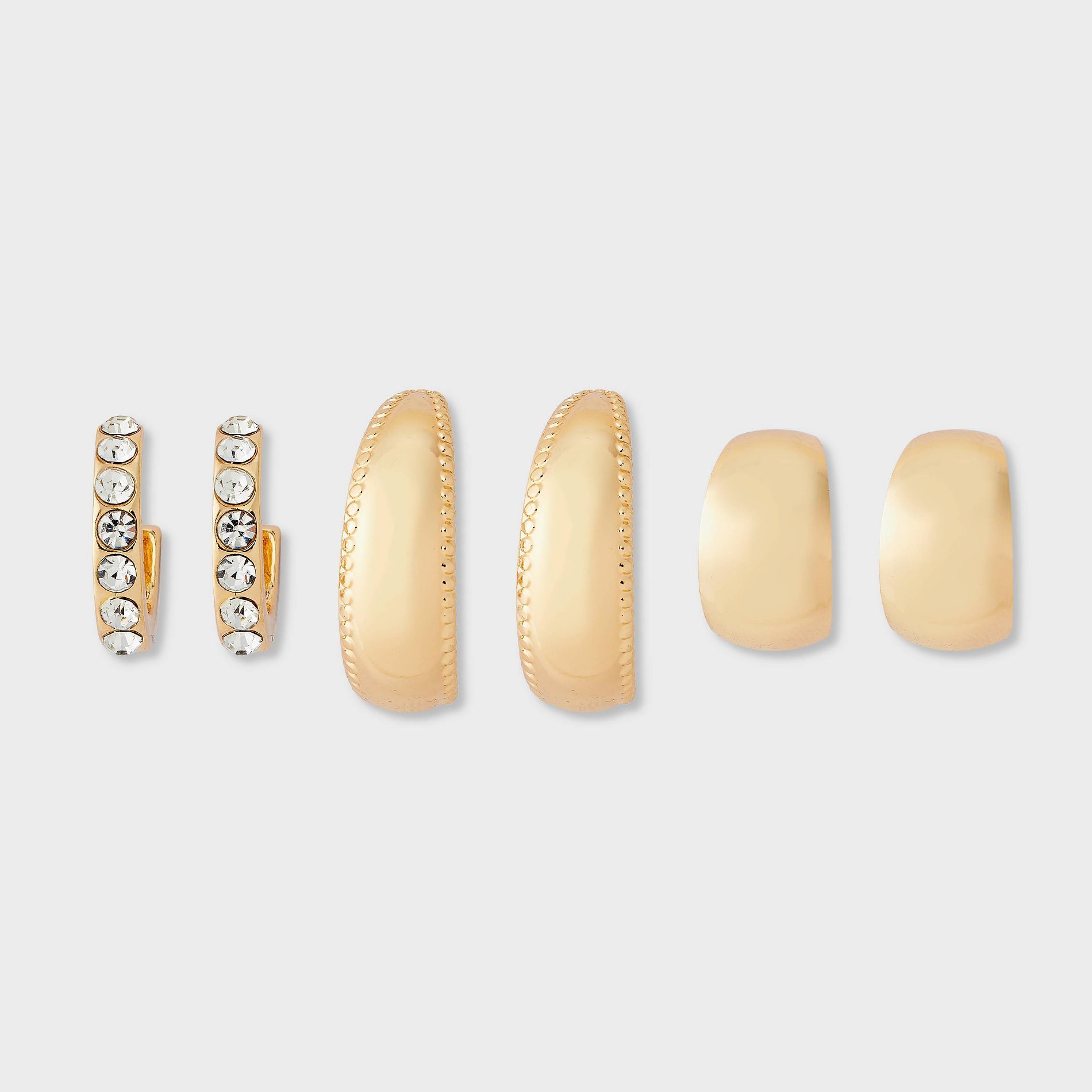 Trio Hoop Earring 3pc Set - Wild Fable™ Gold