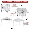 10x10FT Pop Up Canopy Tent,Height Adjustable Sun Shade Shelter with Top Vent,Portable Instant Canopy with Wheeled Carry Bag for Patio,Garden - 3 of 4