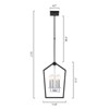 Maxax 11.8 Inch 4-Light Black Iron Chandelier, Modern Lantern Ceiling Lighting for Hallway Bedroom Foyer£¬Dimmable Pendant Light with Adjustable Chain - 3 of 4