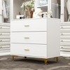 FUFU&GAGA White 3 Drawer Dresser Chest Top Watch Storage Sidetable - 2 of 4