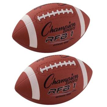 Champion Sports Rubber Footballs, Assorted Sizes