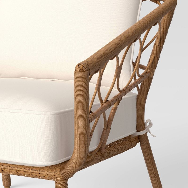 2pc Britanna Outdoor Patio Chairs, Club Chairs Natural - Threshold&#8482;, 5 of 12