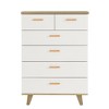 6 Dresser for Bedroom, Wooden Storage Chest of 6 Drawers, 40 Inch Tall Storage Dressers Organizer for Bedroom Hallway Entryway - 4 of 4