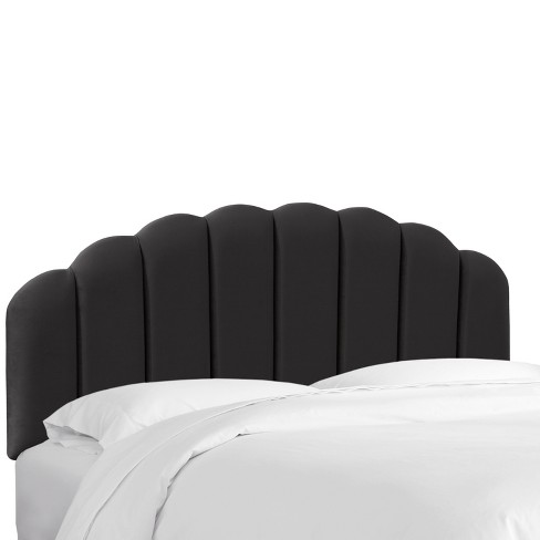 Black velvet deals headboard queen