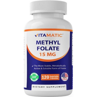 Methyl Folate 15 mg - 120 Vegetable Capsules
