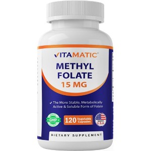 Methyl Folate 15 mg - 120 Vegetable Capsules - 1 of 4