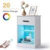 KTMBDW Nightstand with Charging Station, Side Table with Drawers, End Table with Open Shelf, Bedside Table with LED Light for Bedroom Living Room - 4 of 4