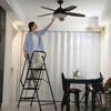VisioGear Four step ladder, Folding Four Step Stool with Safety Handle, Multi-Purpose Step Ladder for Home, Kitchen, Black, 35"*18.11"*54.33" - 3 of 4