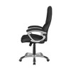 Simple Relax Adjustable Height Leatherette Office Chair in Black - 3 of 4
