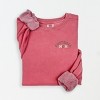 Simply Sage Market Embroidered Football Mom Lightweight Garment Dyed Sweatshirt - 2 of 4
