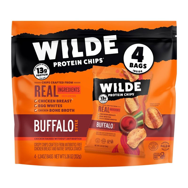 Wilde Brand Protein Chips - Buffalo - 4ct, 1 of 10