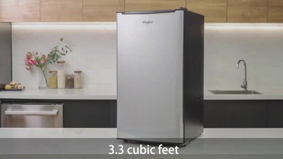 Whirlpool 3.1 Cu. Ft. Mini Refrigerator - Black WH31BKE - Free Shipping &  Return