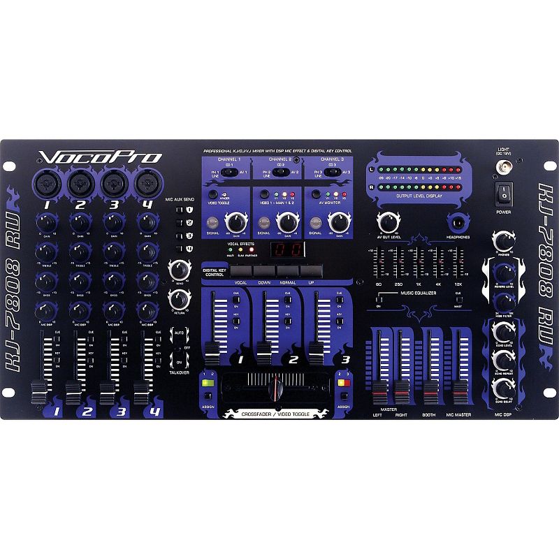 VocoPro KJ-7808RV Pro DJ and Karaoke Mixer, 1 of 3
