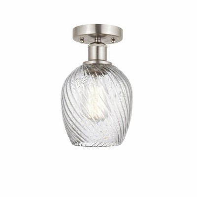 Salina - 1 Light Semi-Flush Mount In Industrial Style-9.75 Inches Tall and 5 Inches Wide