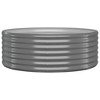 vidaXL Patio Raised Bed Powder-coated Steel 39.4"x39.4"x14.2" Gray - 2 of 4