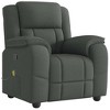 vidaXL Massage Recliner Chair Dark gray Polyester Single - 2 of 4