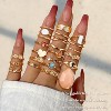 70 Pcs Vintage Crystal Ring Set Knuckle Rings for Women Bohemian Stackable Joint Rings Retro Boho Stacking - 4 of 4